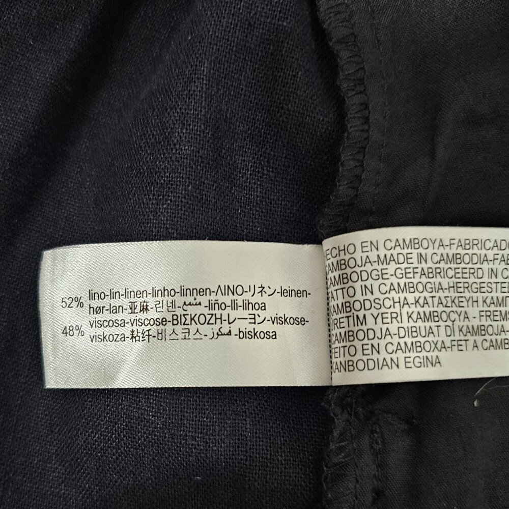 ZARA Womens Sz 10 Linen Blend Straight Leg Pants Office Siren Casual Work NWT - Picture 9 of 11